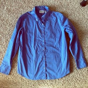 Chico's Design Long Sleeve Pinstripe Button Up